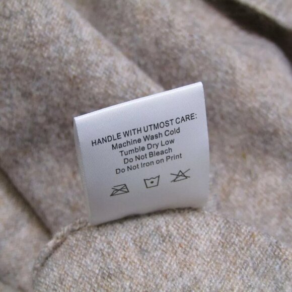 NEW FOUND Sweater Light Brown Hay Collared Knit Henley Raglan Sleeves Size L - Picture 7 of 9